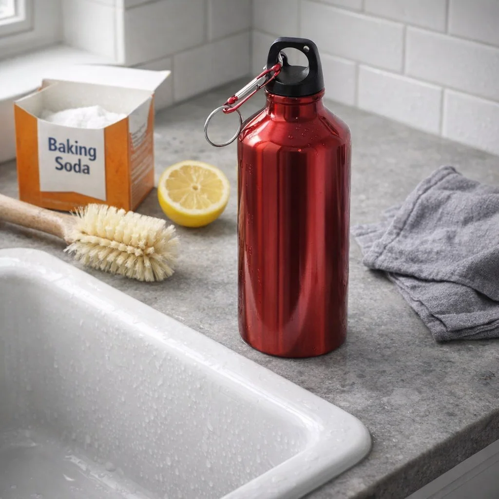 How to clean a reusable metal water bottle properly - step by step guide