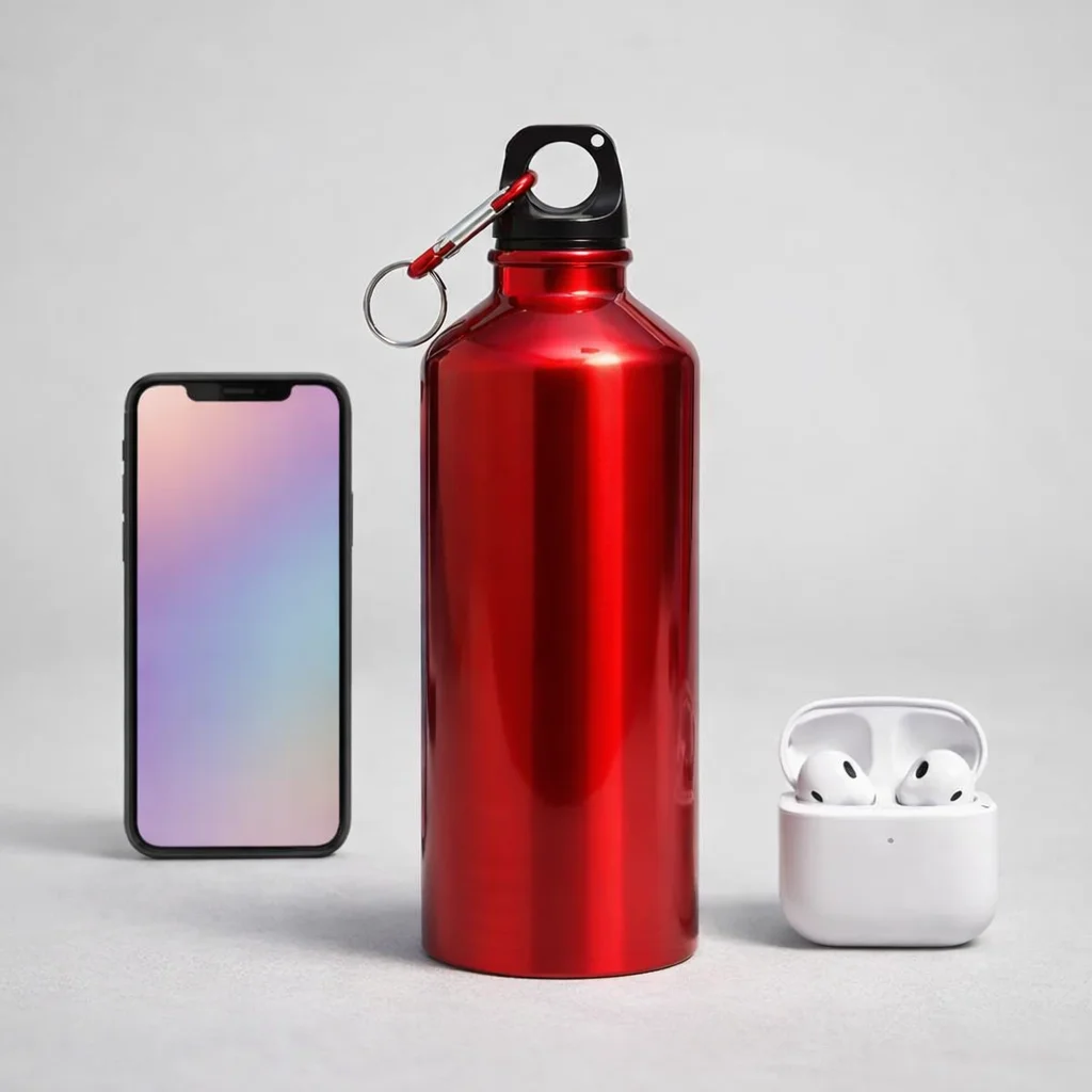 Reusable Aluminum Water Bottle for Fitness - scale view